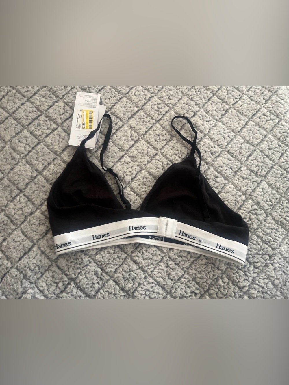 Hanes Wireless Bralette 2 Pack Womens Medium Black Beige Unlined Comfort Bra - Picture 8 of 10